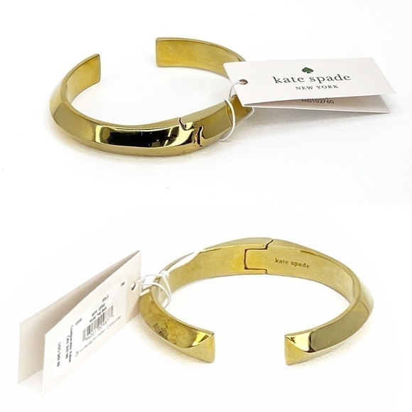 Kate Spade Raise The Bar Cuff Bracelet Hinged Gold-Toned New NWT - Picture 4 of 8